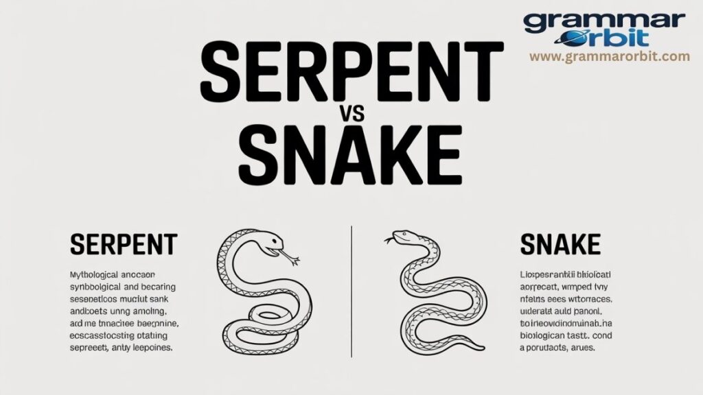 Serpent vs Snake: The Core Difference