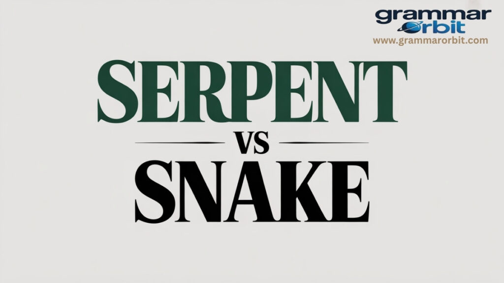 Serpents and Snakes in Language and Literature