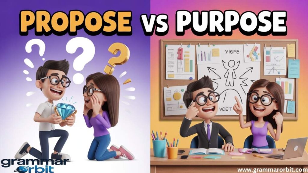 Propose vs Purpose Side by Side Compariso