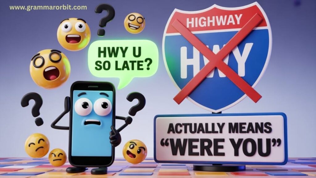 what about people who use it differently? HWY Meaning in Text