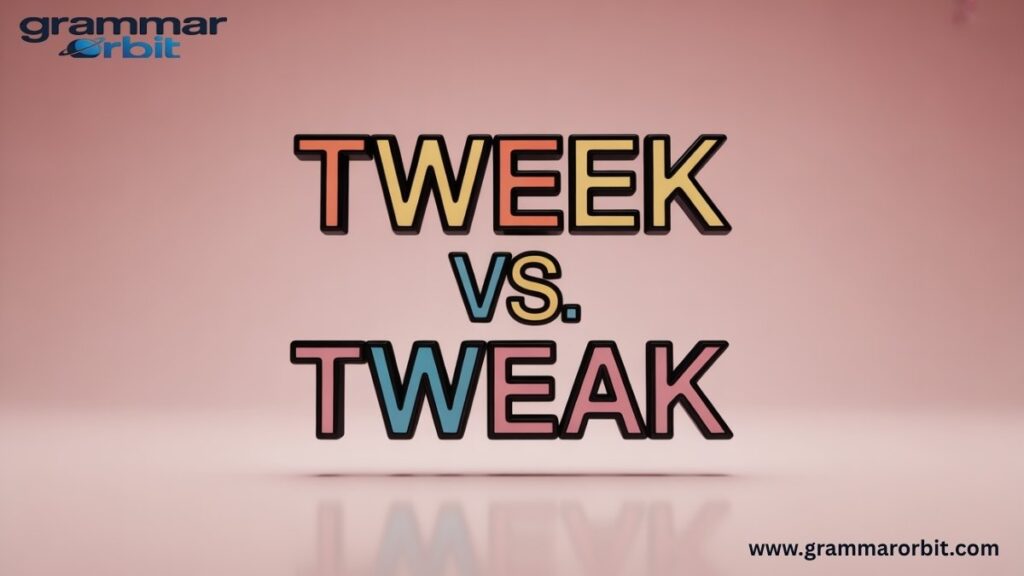 Examples of Tweak in Real Sentences