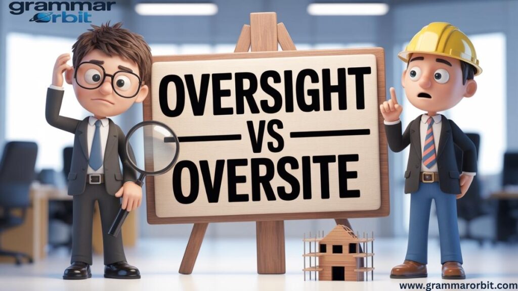 Oversight vs Oversite in Construction Examples