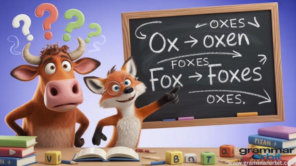 Oxen vs Foxes: Side by Side Comparison Plurals of Ox and Fox