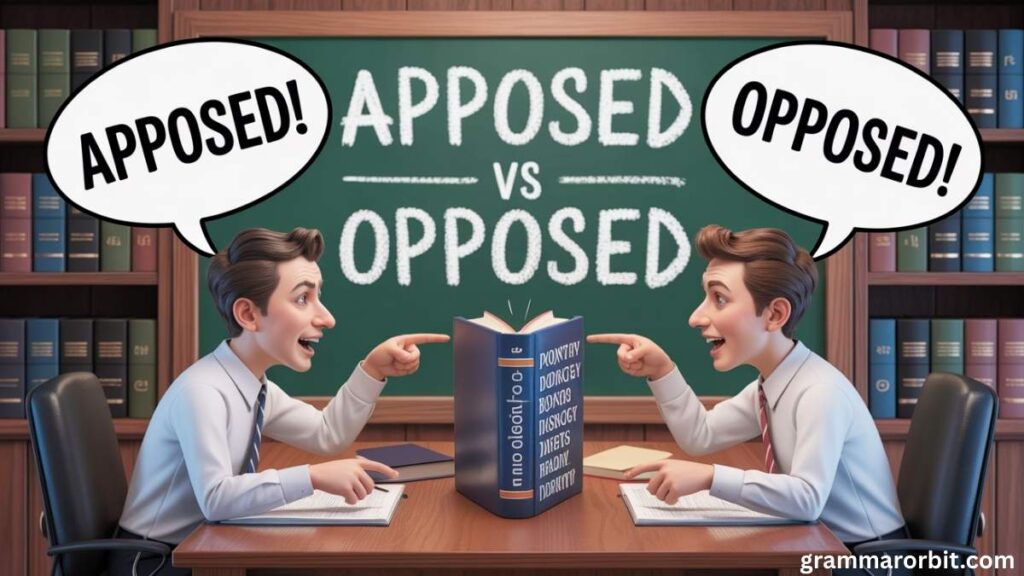 Grammar Differences: Apposed vs Opposed