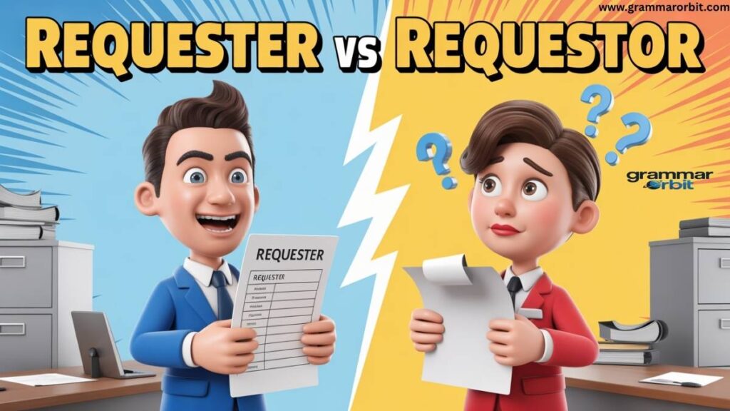 Requester vs Requestor Spelling Use & Examples
