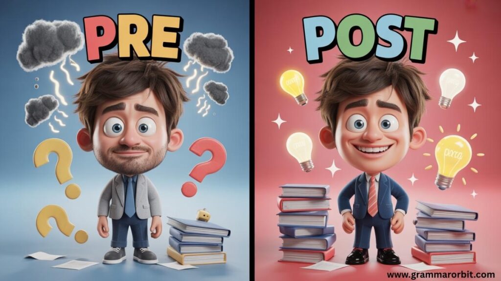 Pre vs Post in Everyday Communication