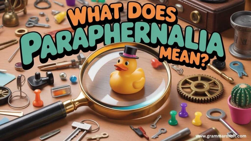 The Core Idea in Everyday Language What Does Paraphernalia Mean