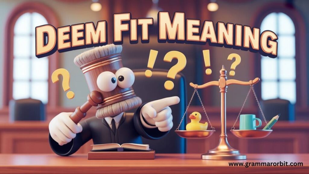 Why the Deem Fit Meaning Is Stronger Than It Sounds