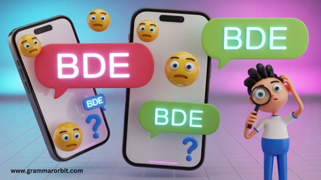 How to Respond When Someone Says You Have BDE Meaning in Text