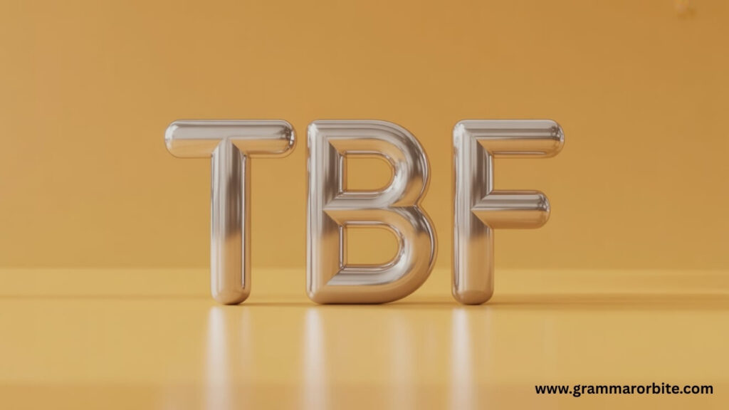 What Does TBF Mean in Texting Compared to Speech?