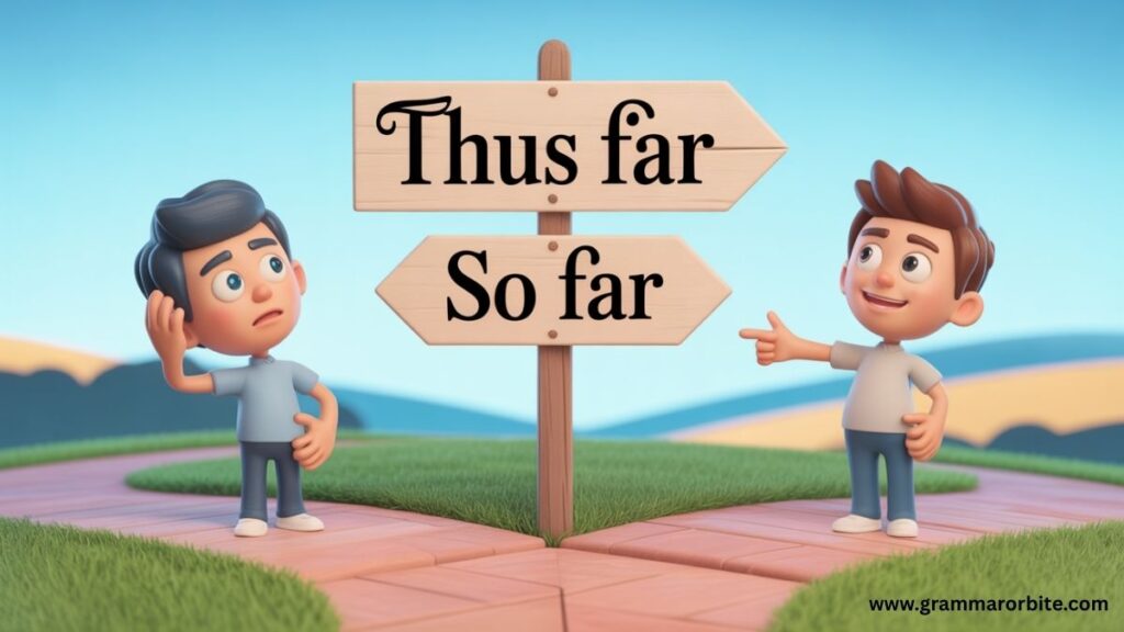 Thus Far vs So Far Meaning Usage and Examples