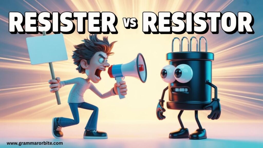 Quick Recap Table Resister vs Resistor