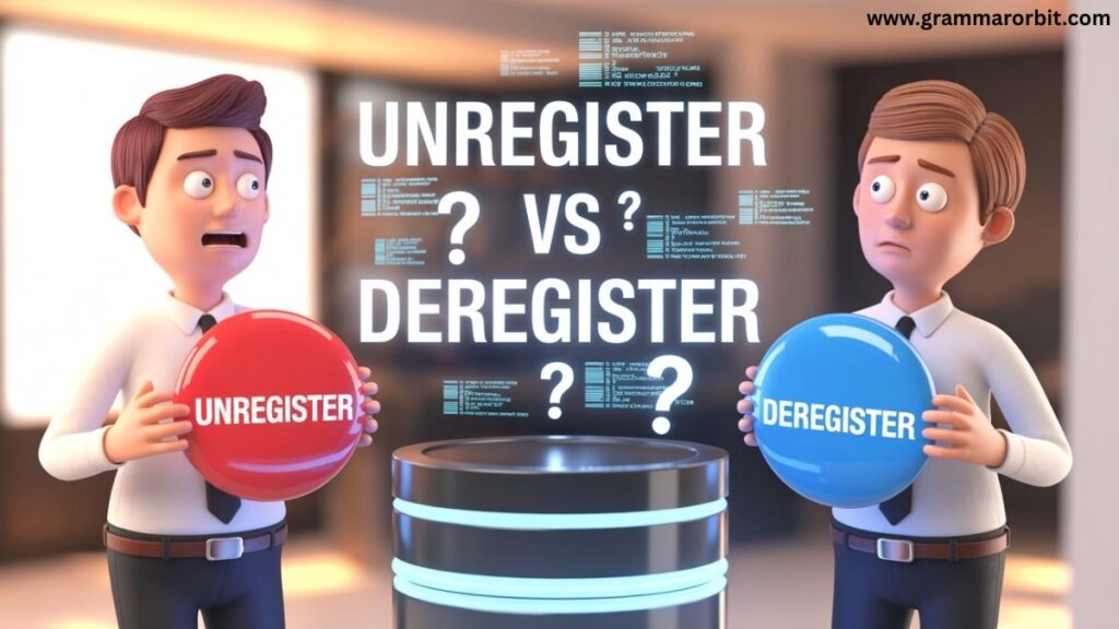 Unregister vs Deregister Clear Differences and Uses