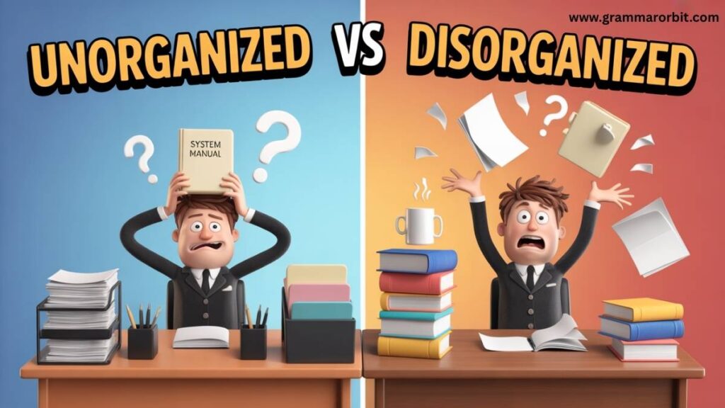Unorganized vs Disorganized – Understanding the Key Differences