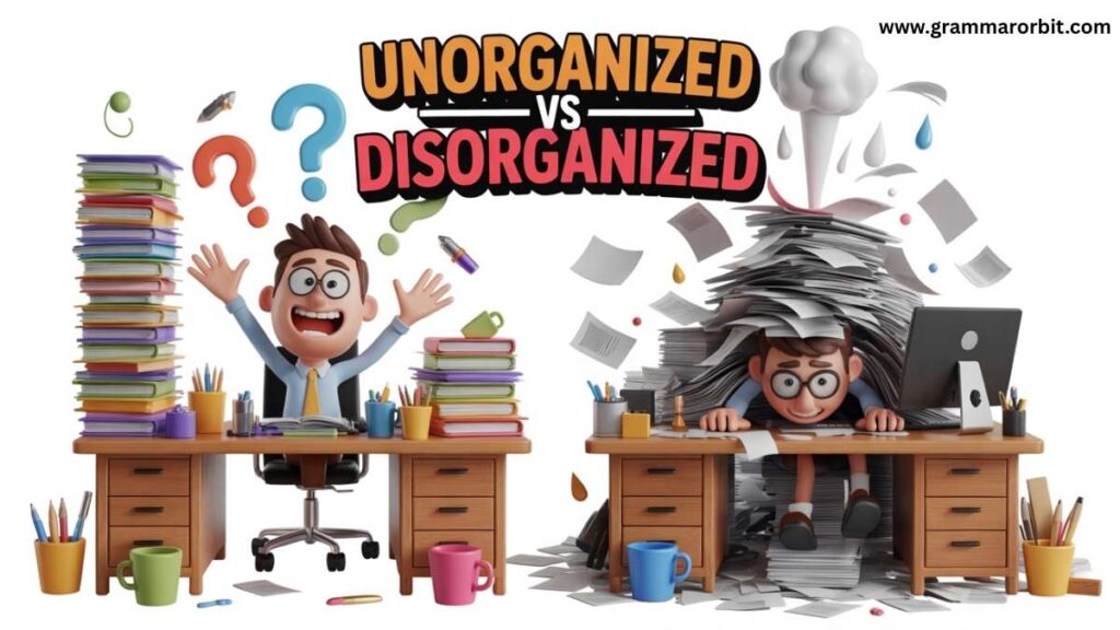 Common Contexts Where Unorganized Fits Perfectly