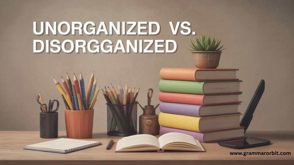 Unorganized vs Disorganized Grammar Differences