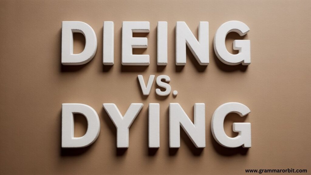 Dieing vs Dying in Professional and Academic Writing