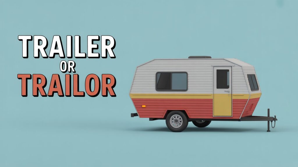 Trailer or Trailor Which Spelling Is Correct and Why