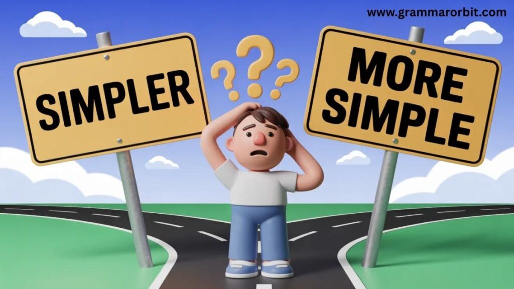 Simpler or More Simple in Everyday Speech