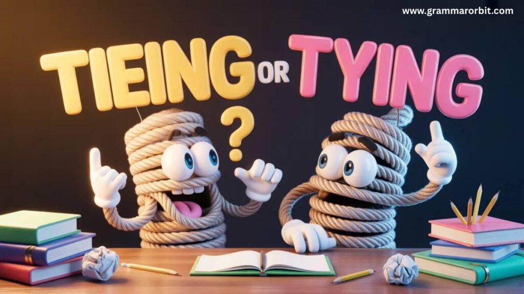 Related Forms of the Verb Tie