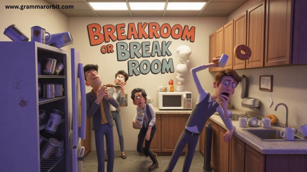 breakroom or break room in Real Usage