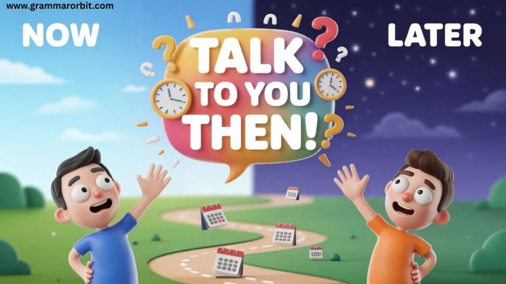 When Native Speakers Use “Talk to You Then”