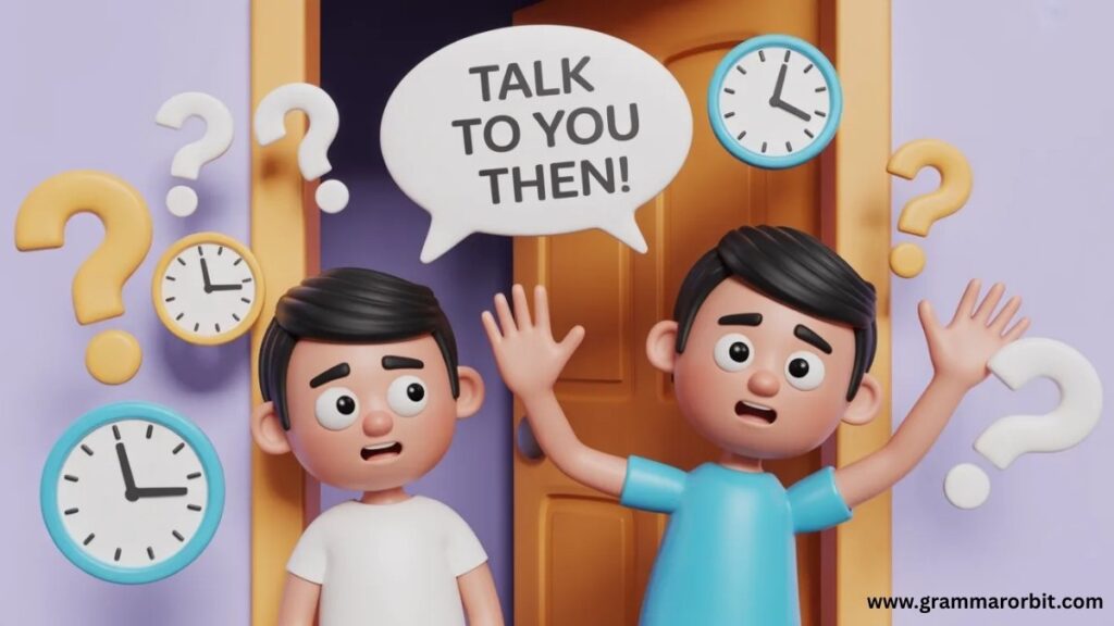 How to Use “Talk to You Then” Correctly