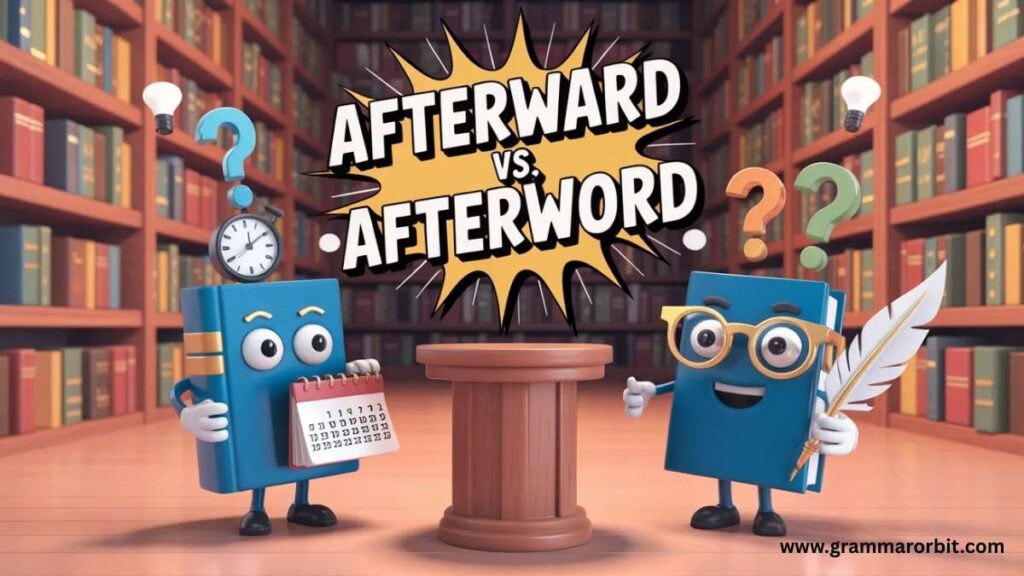 Afterward vs Afterword Know the Difference