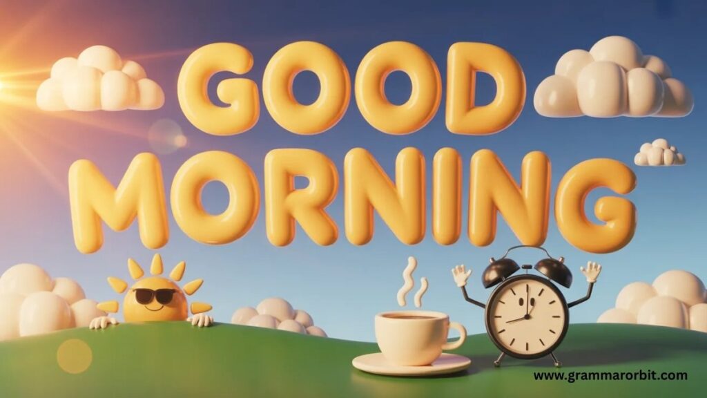 Common Mistakes with Good Morning