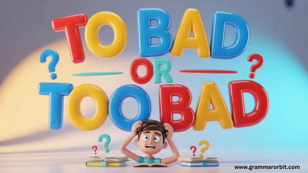 To Bad or Too Bad The Ultimate Grammar Guide