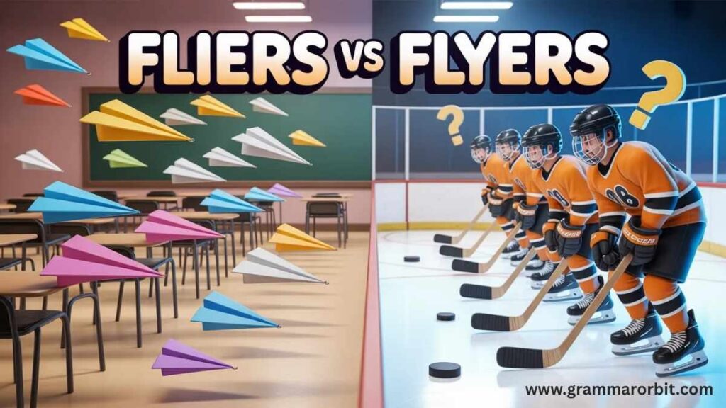 Flyers vs fliers examples that clarify instantly