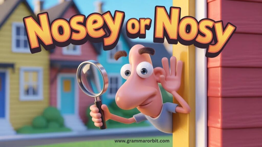 Nosey or Nosy What’s the Correct Spelling?