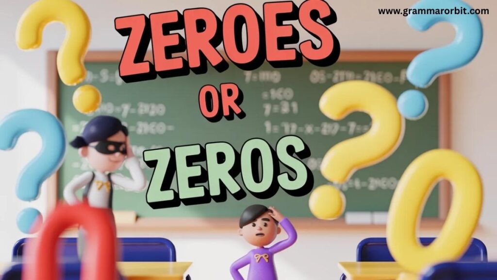 Table: Contextual Examples of Zeros vs Zeroes