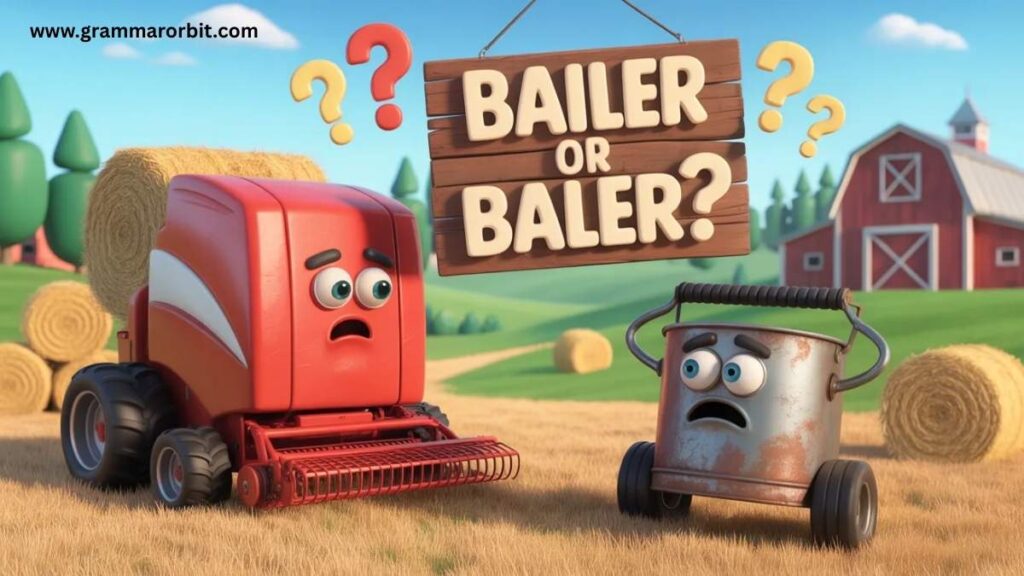 British English vs American English: Bailer or Baler