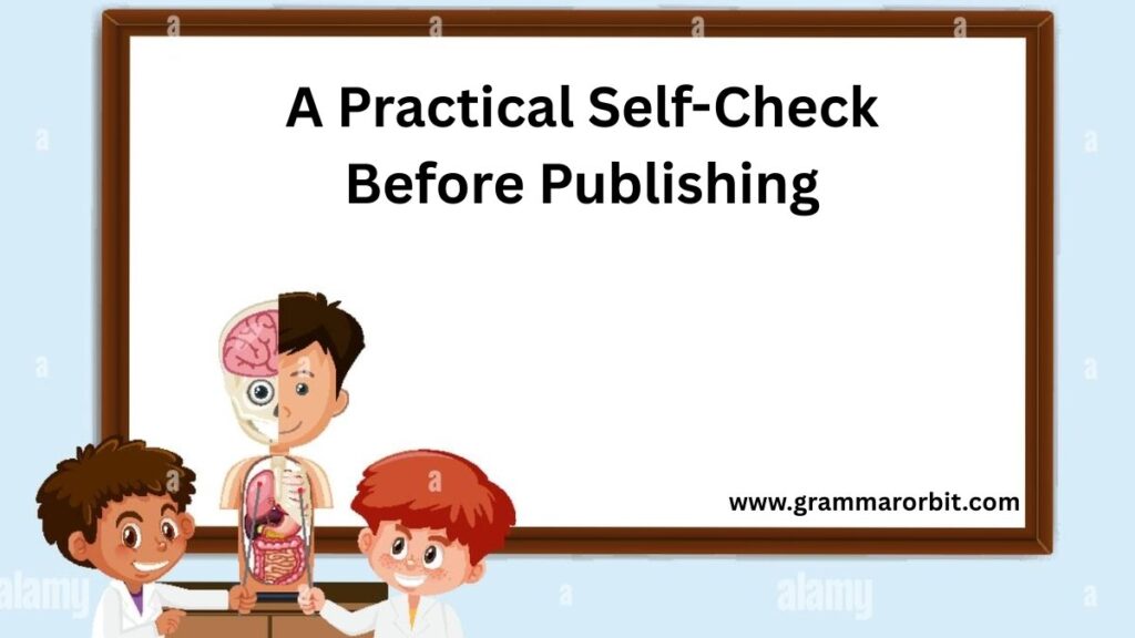 A Practical Self-Check Before Publishing