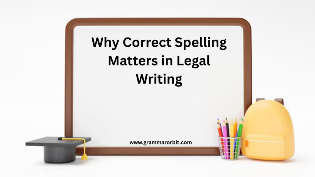 Why Correct Spelling Matters in Legal Writing