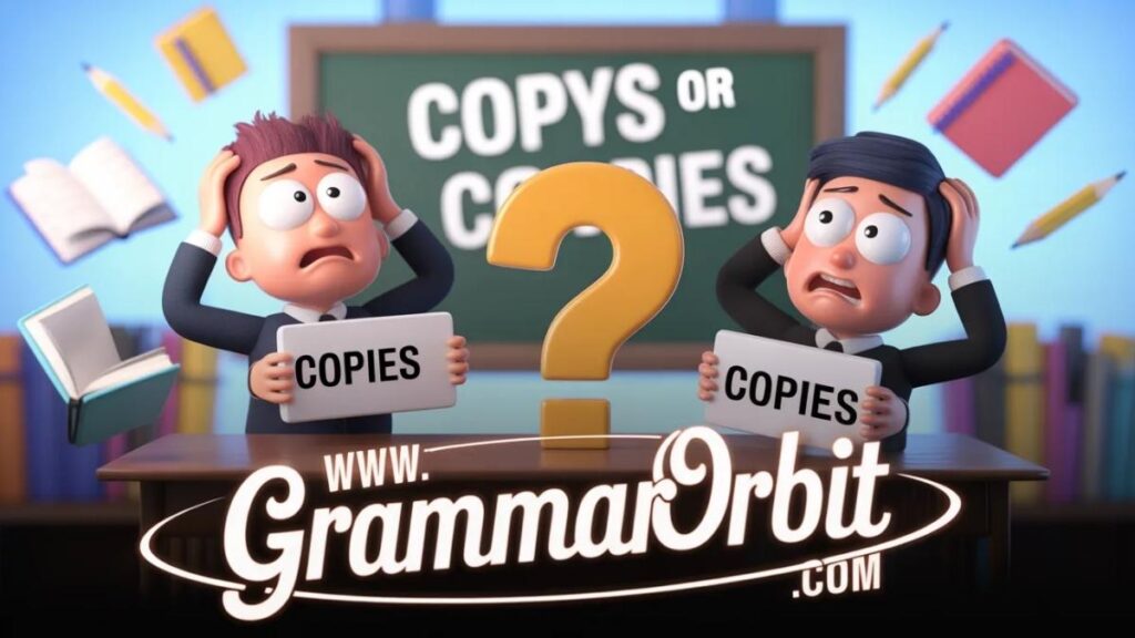 Pluralization of Copy as a Verb