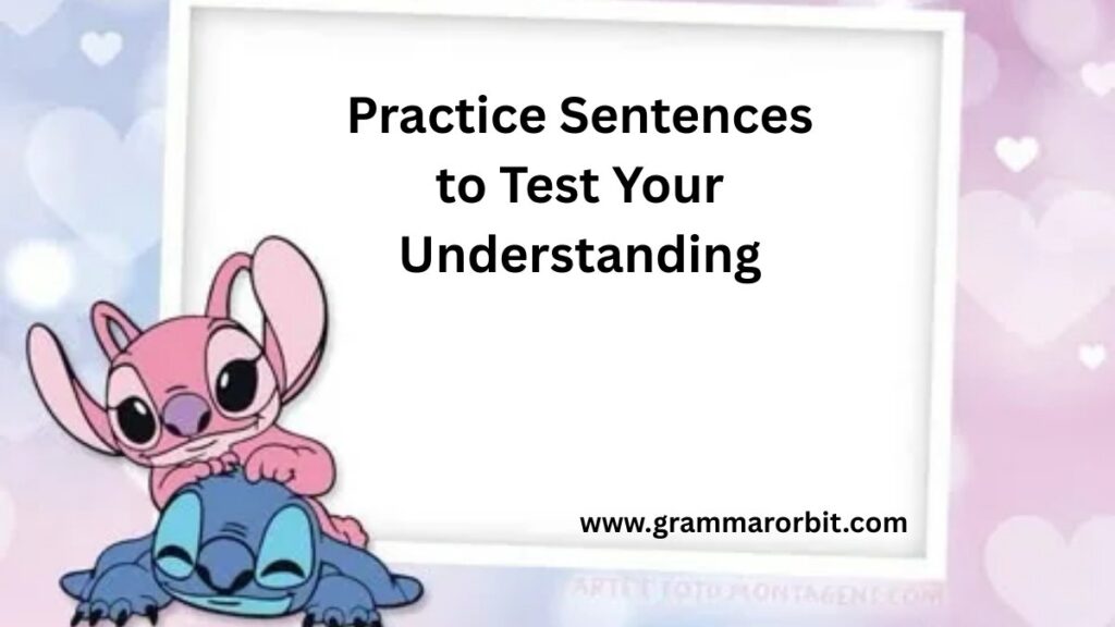 Practice Sentences to Test Your Understanding