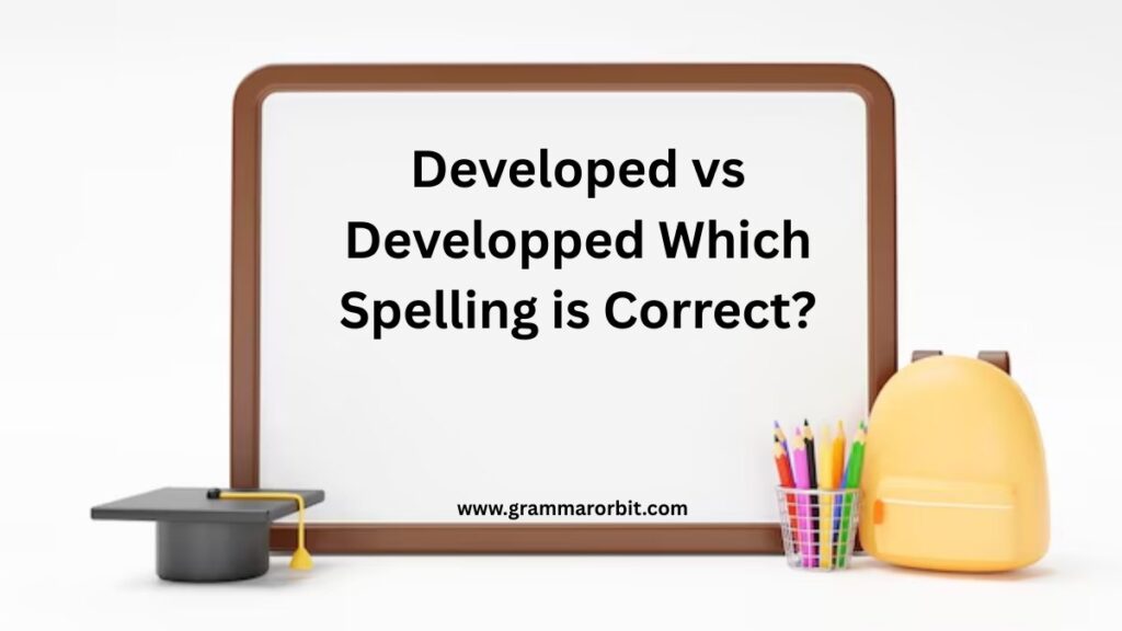 Developed vs Developped Which Spelling is Correct?