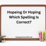 Hopeing Or Hoping Which Spelling Is Correct?