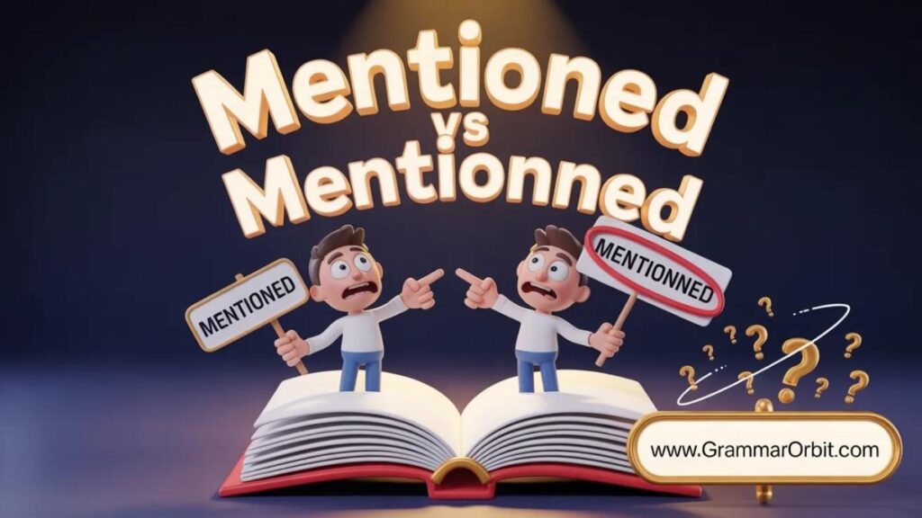 How to Use “Mentioned” Correctly in Sentences