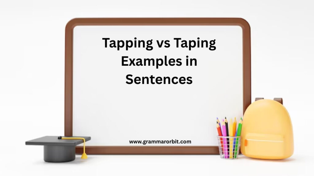 Tapping vs Taping Examples in Sentences