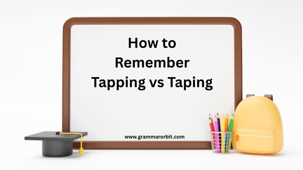How to Remember Tapping vs Taping