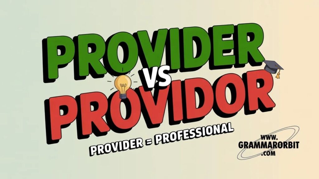 Provider Meaning and Usage in Sentences