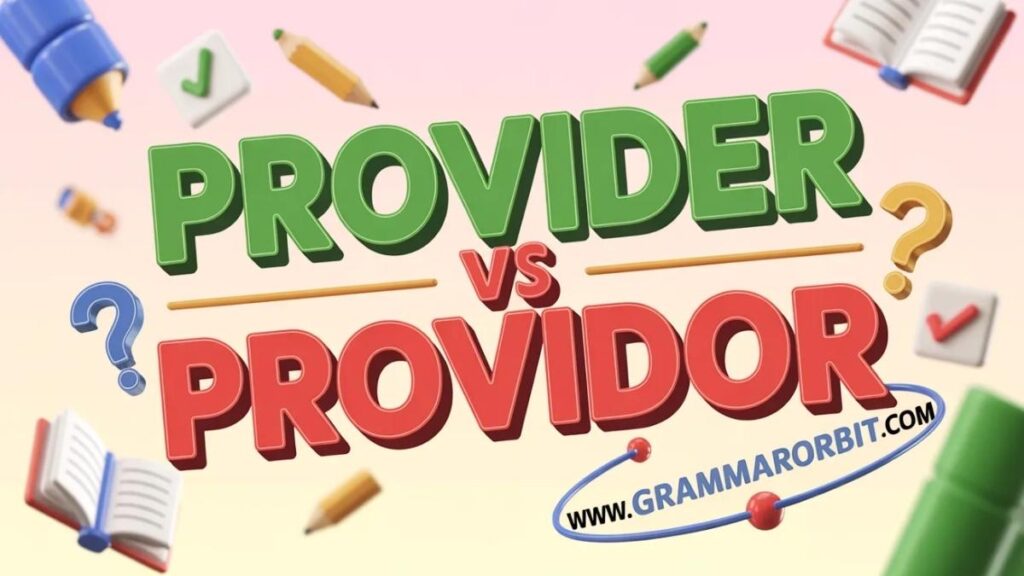 Provider vs Providor Correct Spelling  Usage