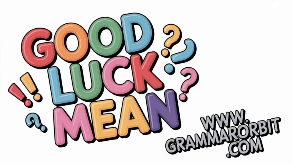 Good Luck Meaning in Real Life Contexts