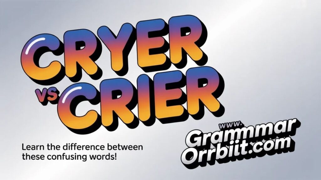 What a Crier Looks Like in Real Life