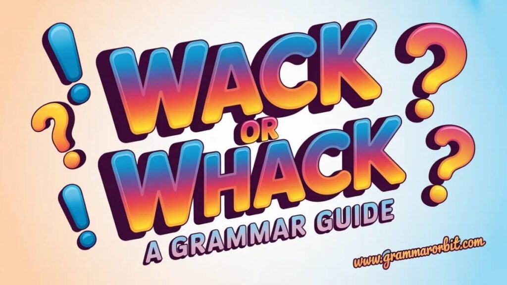 Why People Get Confused Between Wack or Whack